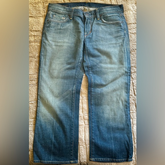 Citizens Of Humanity Denim - Citizens Of Humanity Classic Blue Stretch Cropped Jeans